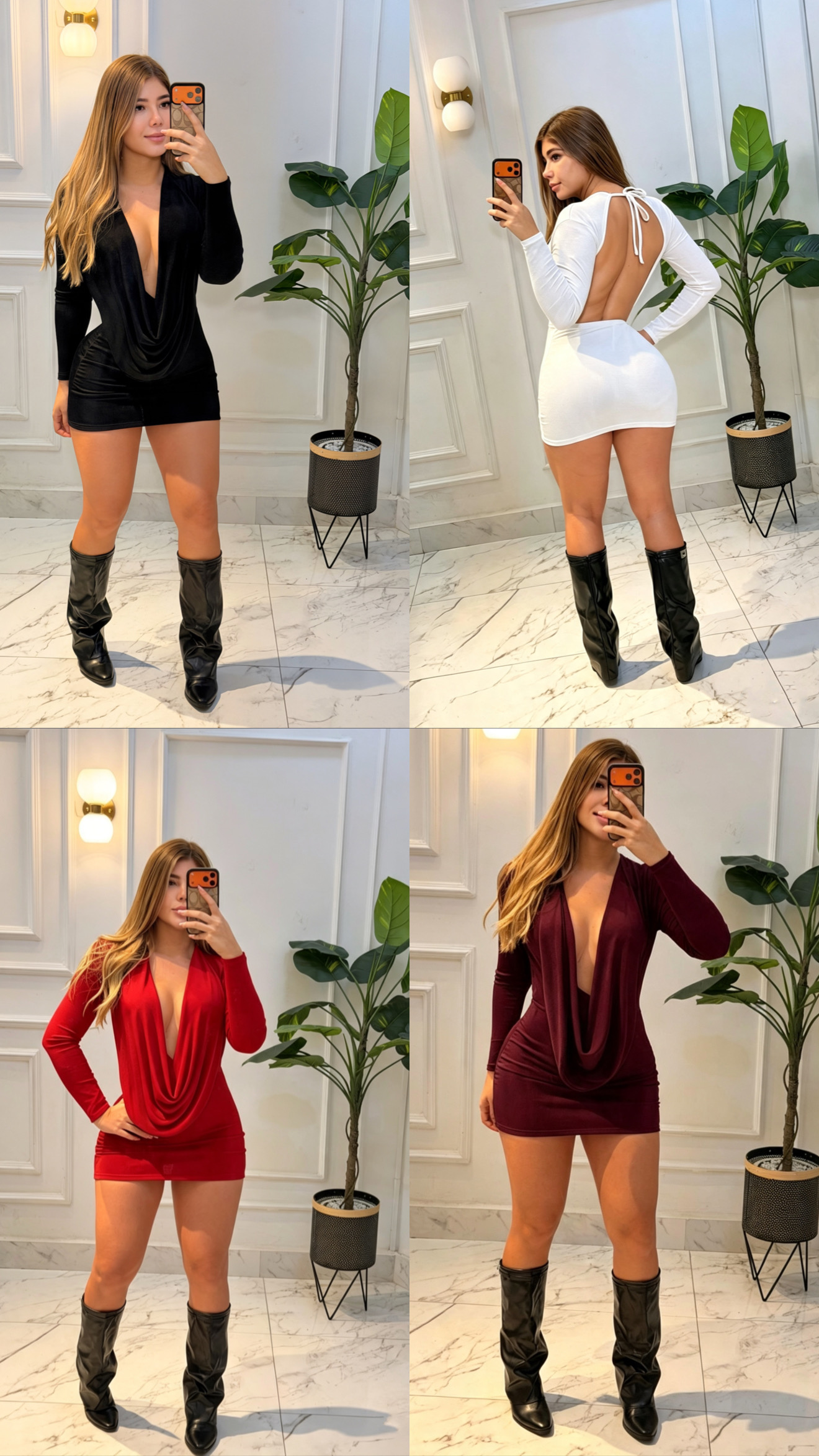 VESTIDO CAIDO LUNA LICRAPOPO MANGA LARGA