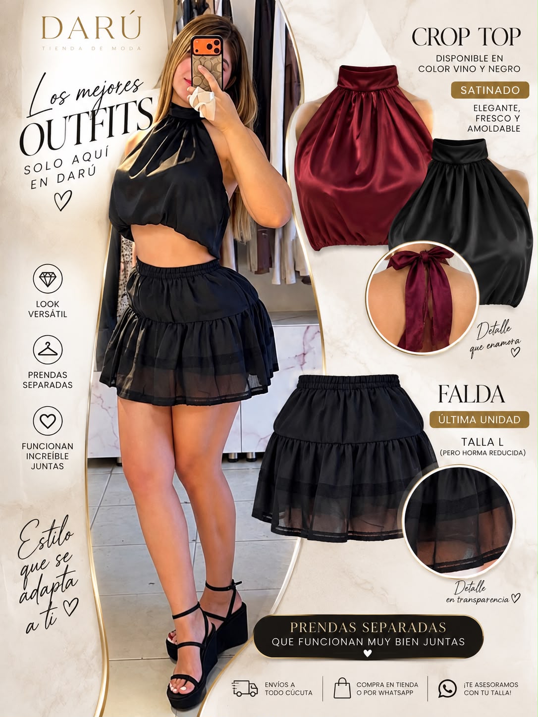 CROTOP VERANO AL CUELLO SATINADO