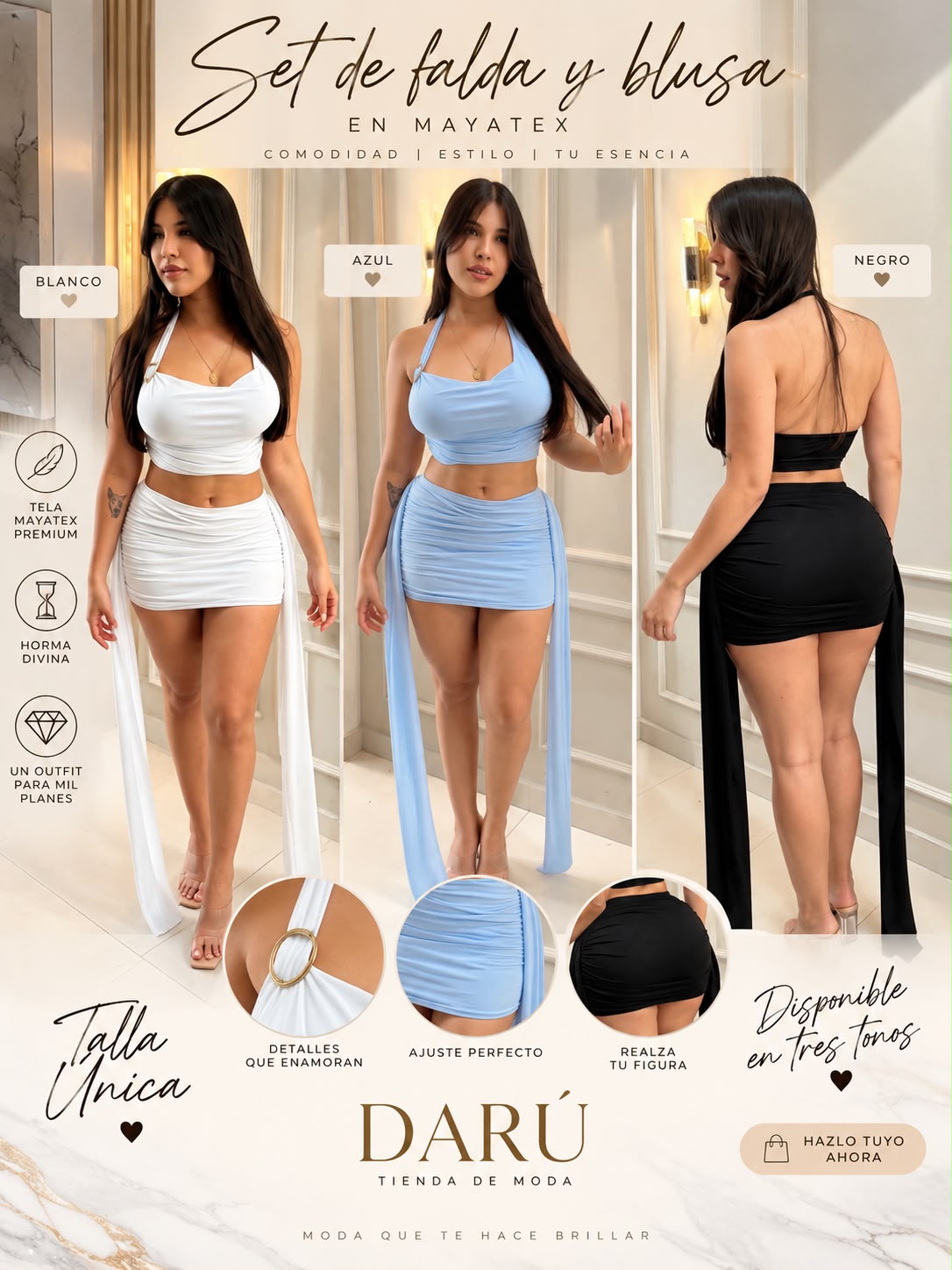 SET MAYATEX FALDA Y CROTOP HERRAJE